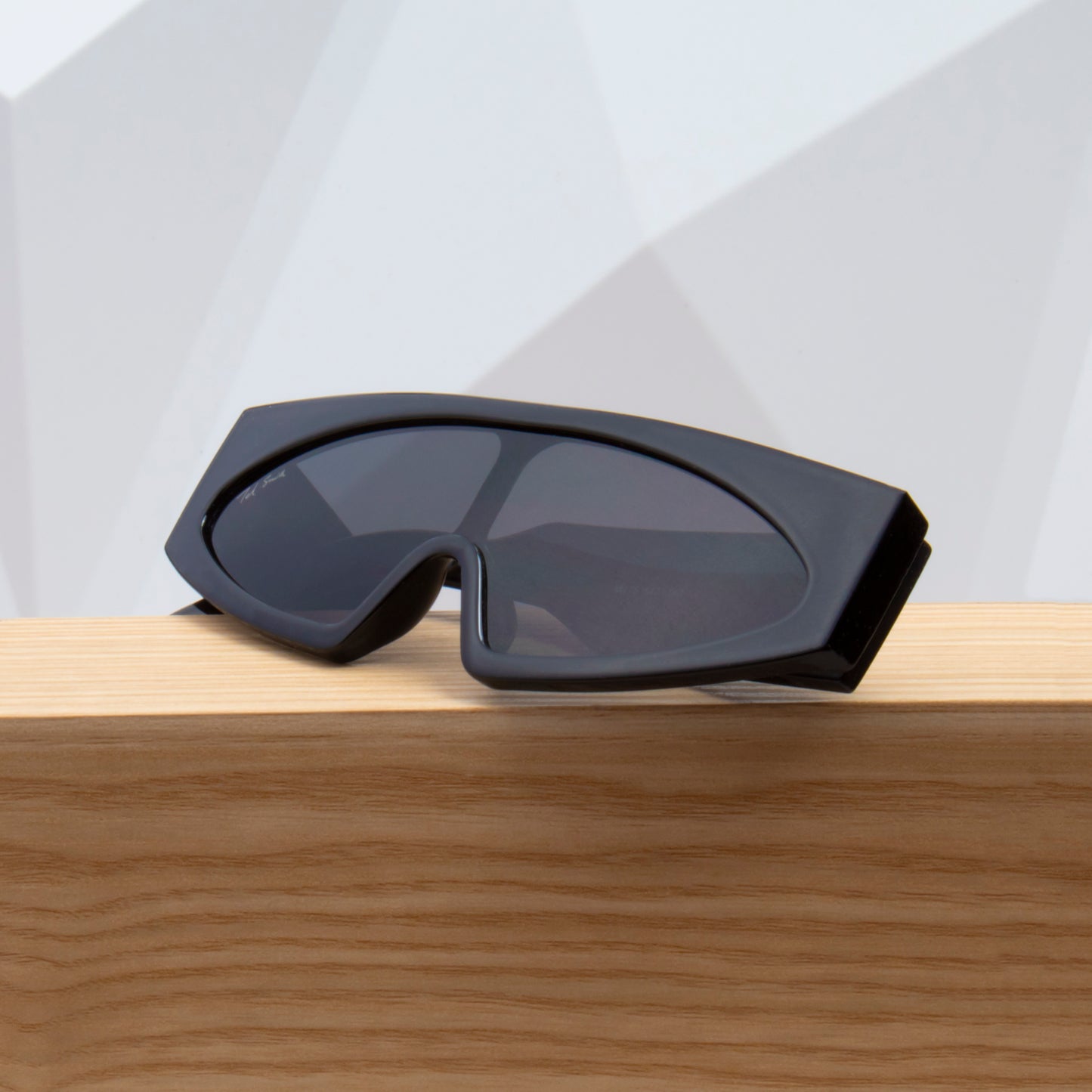 BETTA BLACK SHIELD SUNGLASSES BY TED SMITH | CHUNKY SUNGLASSES