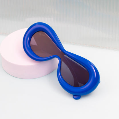 TREX Blue Bubble sunglasses | Inflated cat eye sunglasses