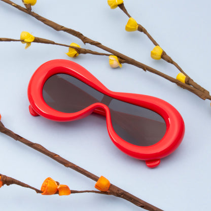 TREX Red Bubble sunglasses | Inflated cat eye sunglasses