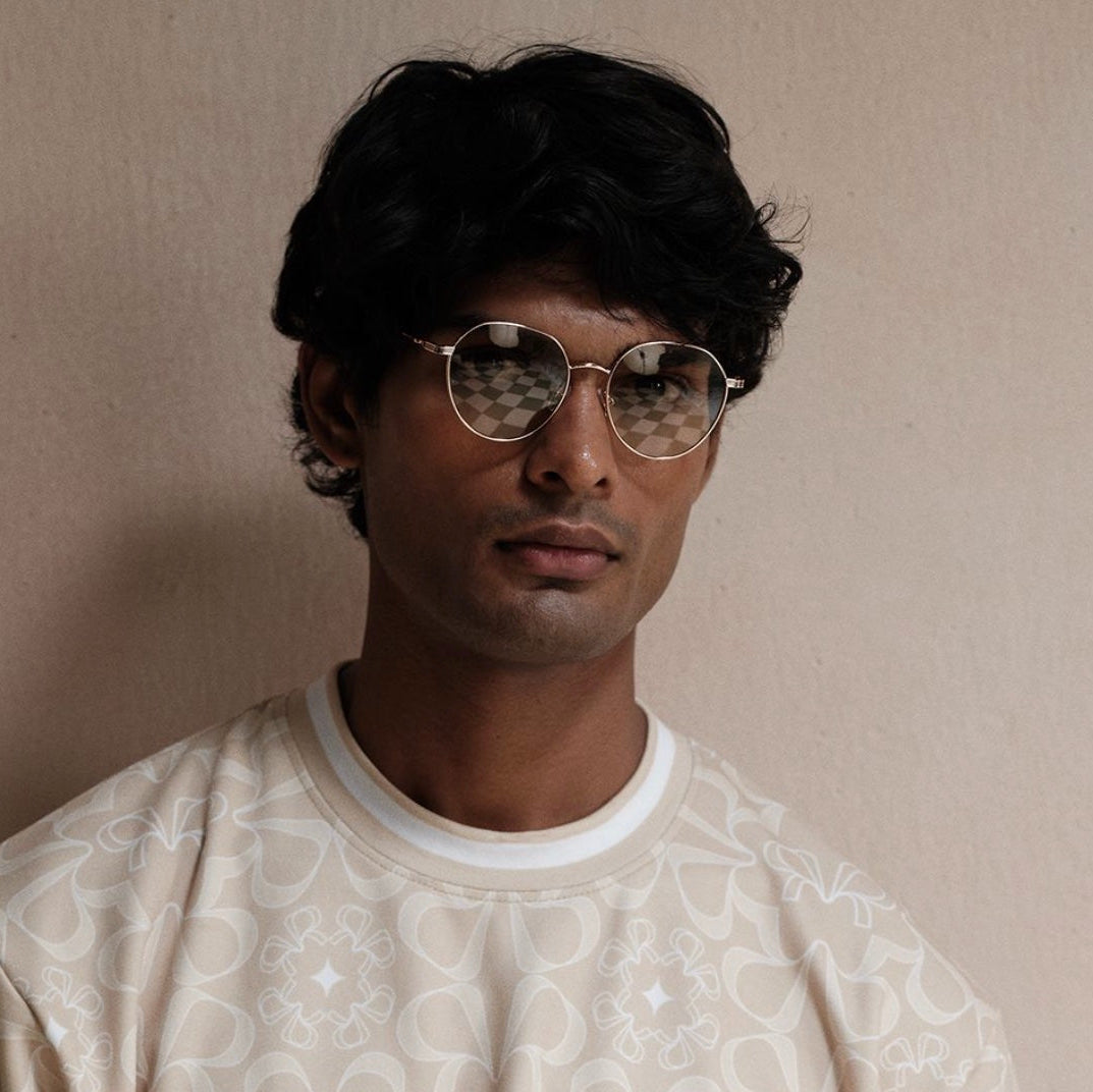SUN-NAEL | ROUND FULL RIM SUNGLASSES IN METAL (IN 4 COLOURS)