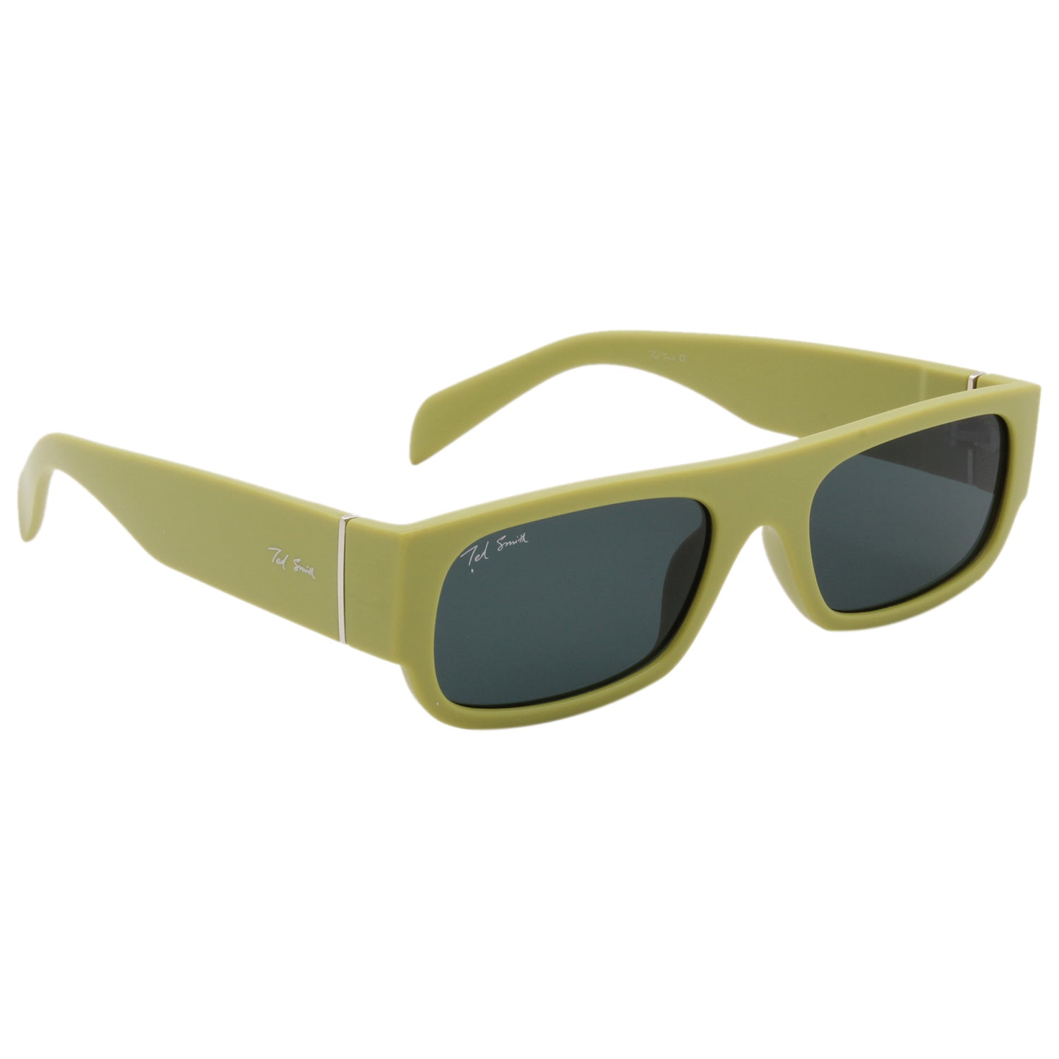 Ted Smith Rectangle Brown Polycarbonate Sunglasses For Men Women