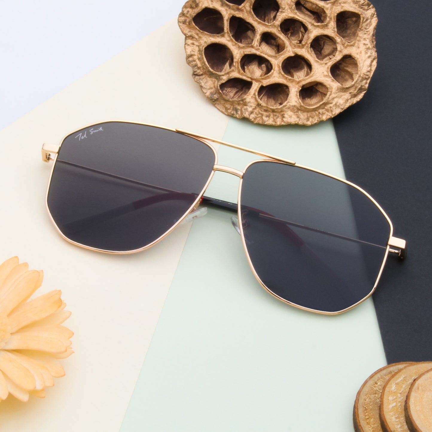 AVIMAST2 GOLD AVIATOR SUNGLASSES | METAL SUNGLASSES | EDGY AVIATOR