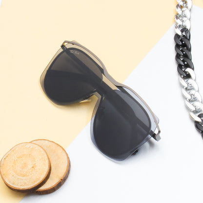 ILLUSION2 BLACK AVIATOR SUNGLASSES BY TED SMITH | EDGY AVIATOR