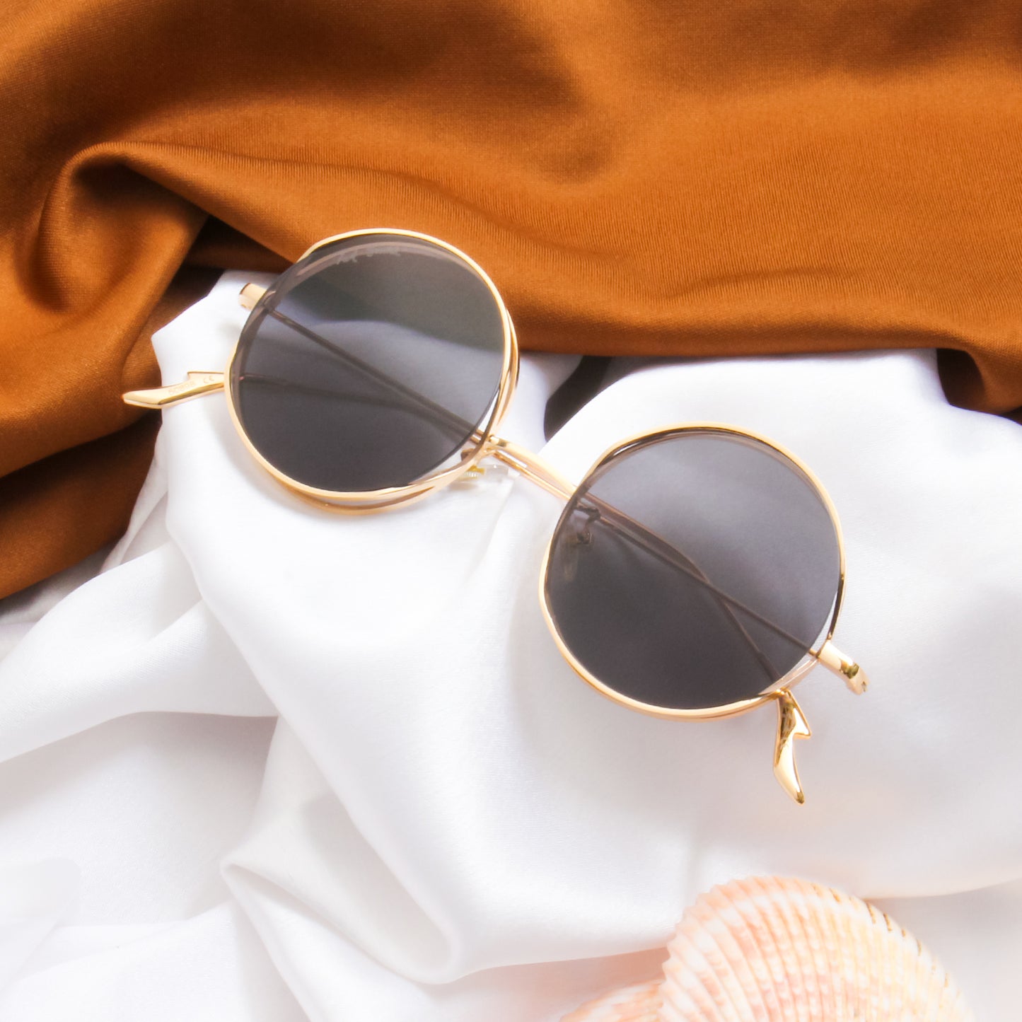 TWORND THIN GOLDEN ROUND SUNGLASSES | GANDHI SUNGLASSES