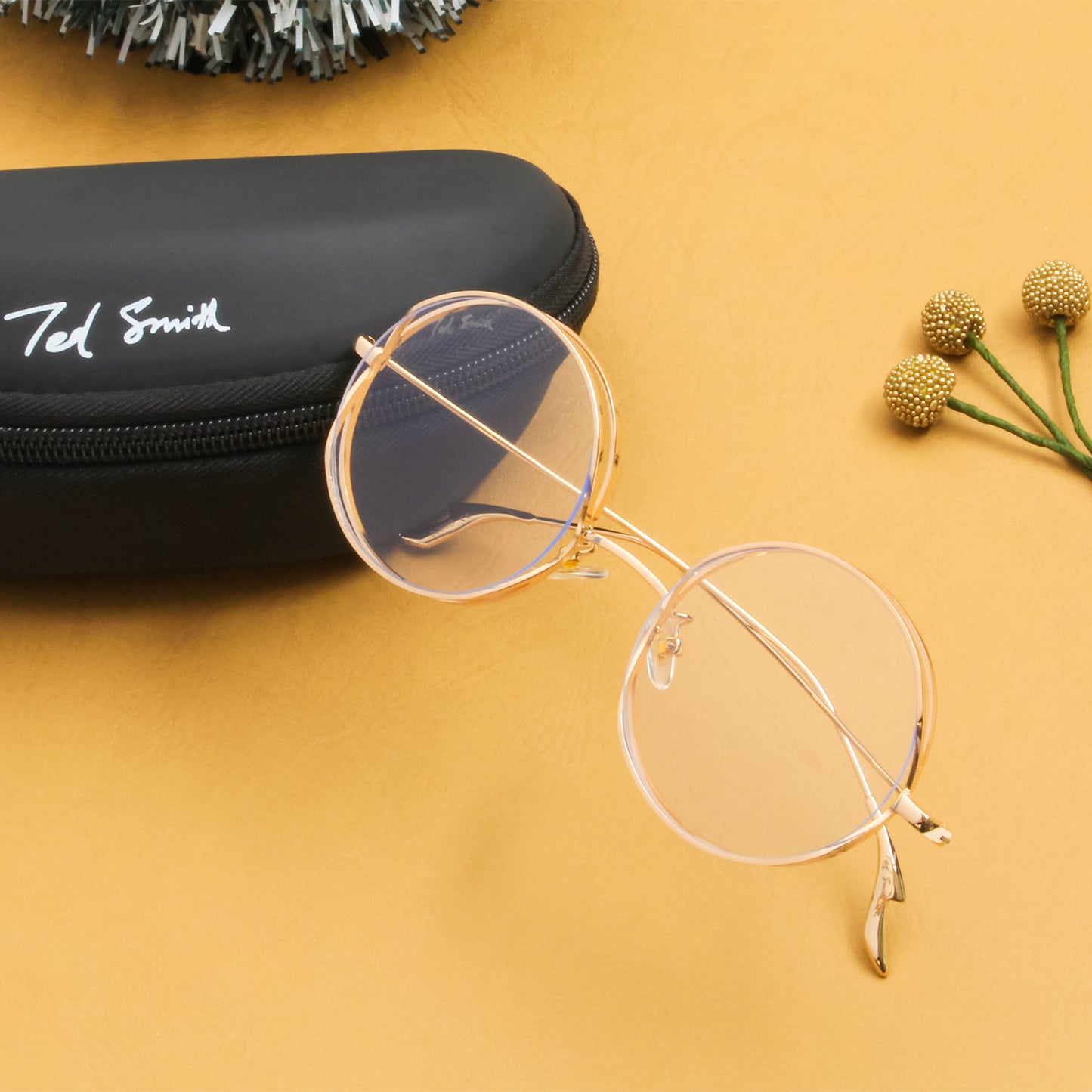 TWORND THIN GOLDEN ROUND SUNGLASSES | GANDHI SUNGLASSES | ROUND COMPUTER GLASSES | TRANSAPRENT GLASSES