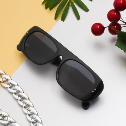 LYON BLACK POLARISED SUNGLASSES | BOLD SUNGLASSES BY TED SMITH